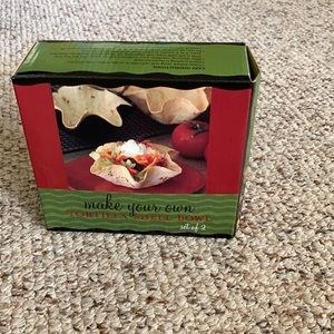 Set of 2 make your own tortilla shell bowls
